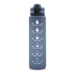 Motivationsflasche 1000 ml | Bennie - Dunkelblau
