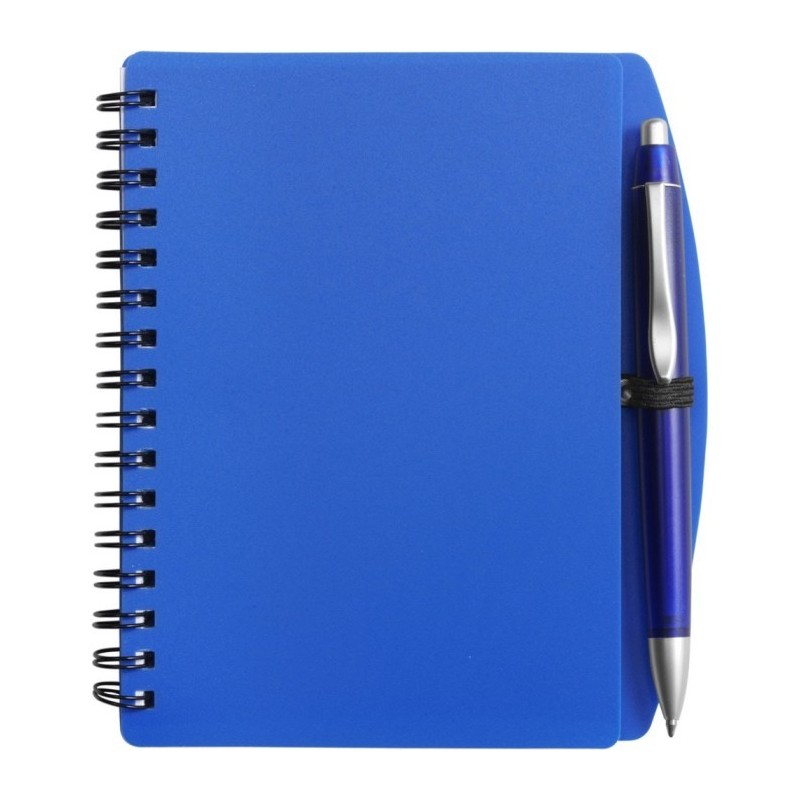 Notizbuch ca. A6 mit Kugelschreiber - Dunkelblau