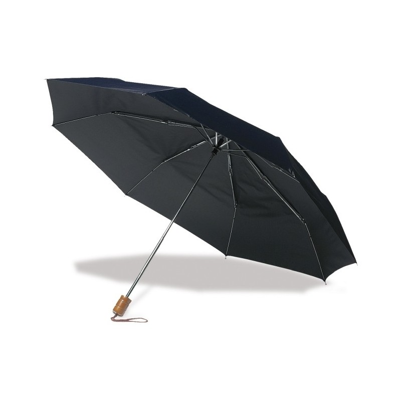Regenschirm, manuell, faltbar - Schwarz