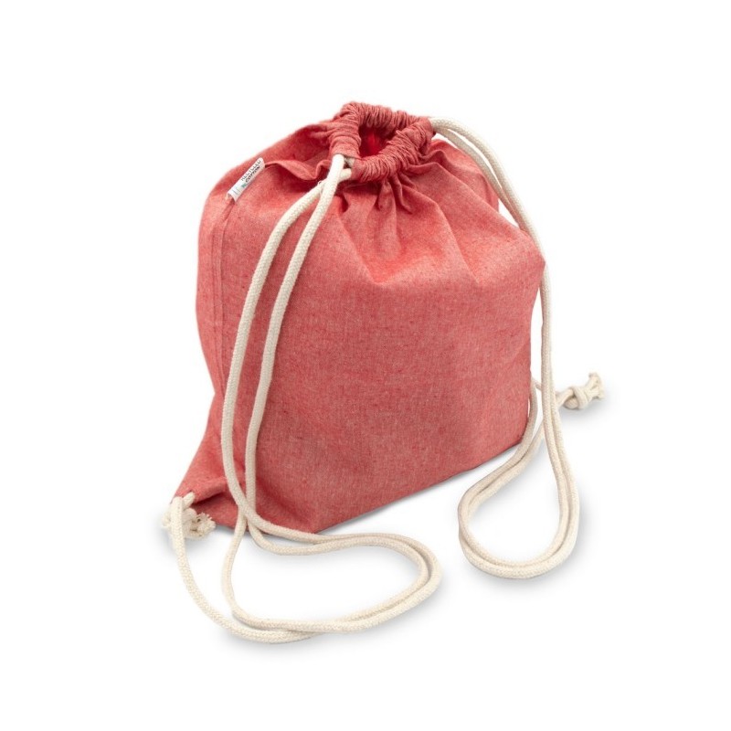 B'RIGHT Kordelzugbeutel aus recycelter Baumwolle - Rot