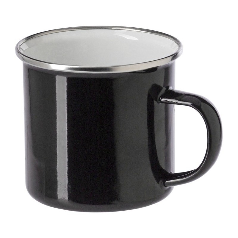 Emaillierter Becher 350 ml - Schwarz