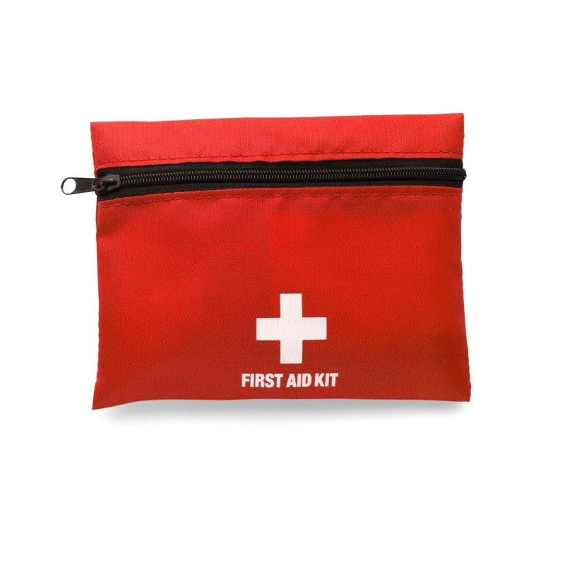 Erste-Hilfe-Set in Hülle, 8-tlg. - Rot