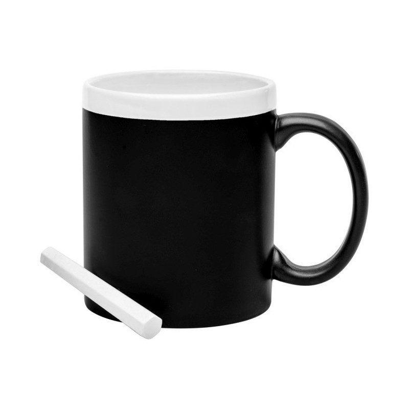 Keramikbecher 300 ml zum Malen, Kreide - Schwarz