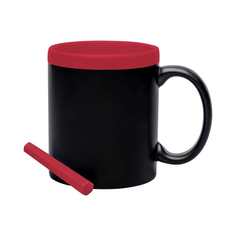 Keramikbecher 300 ml zum Malen, Kreide - Rot