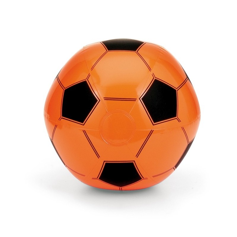 Strandball "Fußball", aufblasbar - Orange