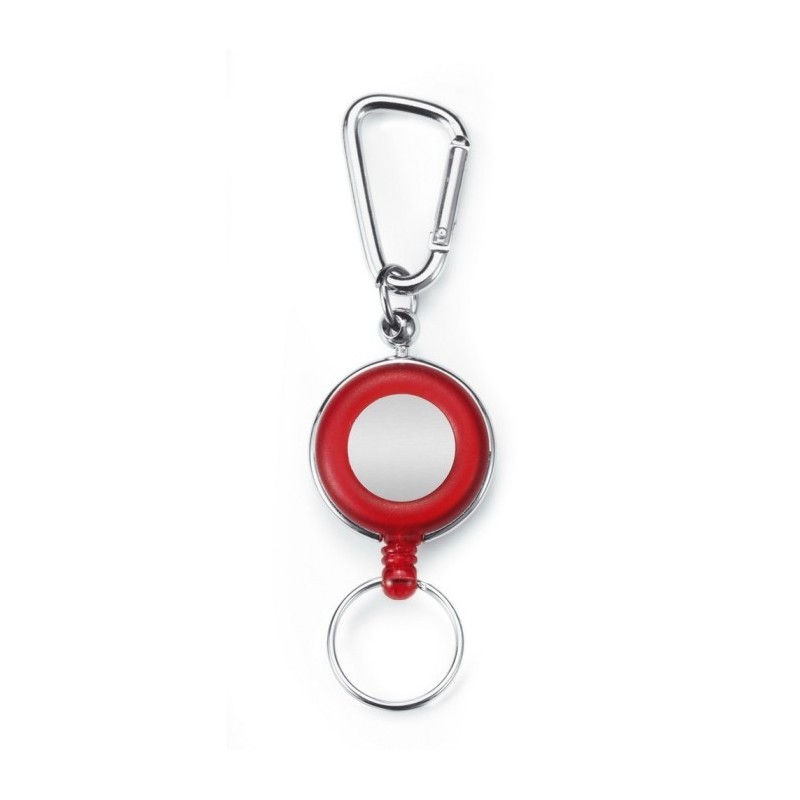 Skipasshalter, aufrollbare Schnur ca. 60 cm - Rot