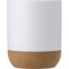 Keramikbecher 420 ml, Kork-Detail - Weiß
