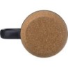 Keramikbecher 420 ml, Kork-Detail - Schwarz