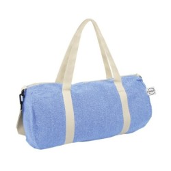 Sport- und Reisetasche B'RIGHT aus recycelter Baumwolle und recyceltem Polyester  | Asha - Blau