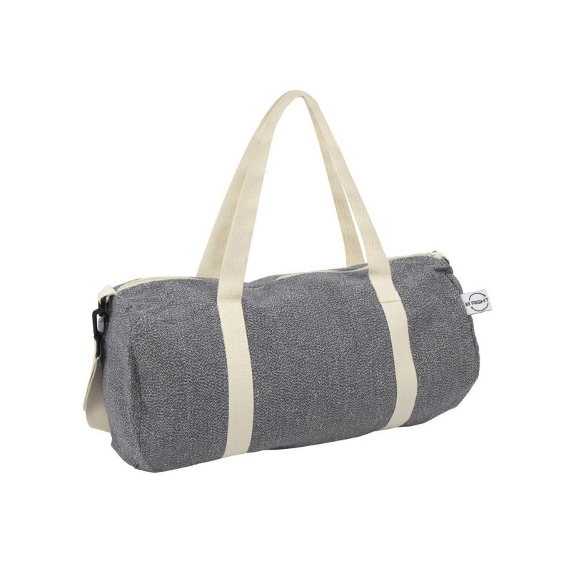 Sport- und Reisetasche B'RIGHT aus recycelter Baumwolle und recyceltem Polyester  | Asha - Grau