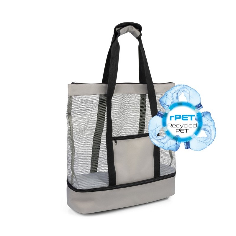 RPET Strandtasche, Einkaufstasche, Kühltasche | Maxwell - Grau
