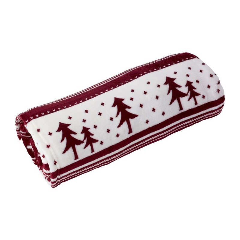 Vlies-Decke - Burgunderrot