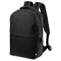 Laptop-Rucksack 15" aus RPET - Schwarz