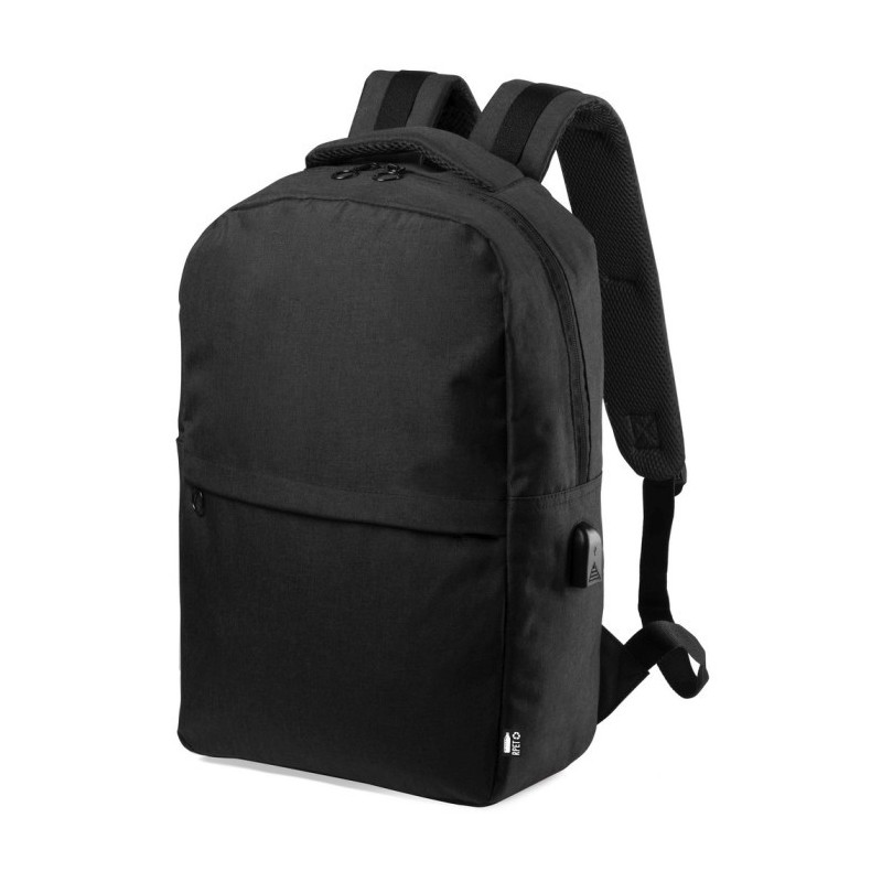 Laptop-Rucksack 15" aus RPET - Schwarz