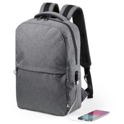 Laptop-Rucksack 15" aus RPET - Grau