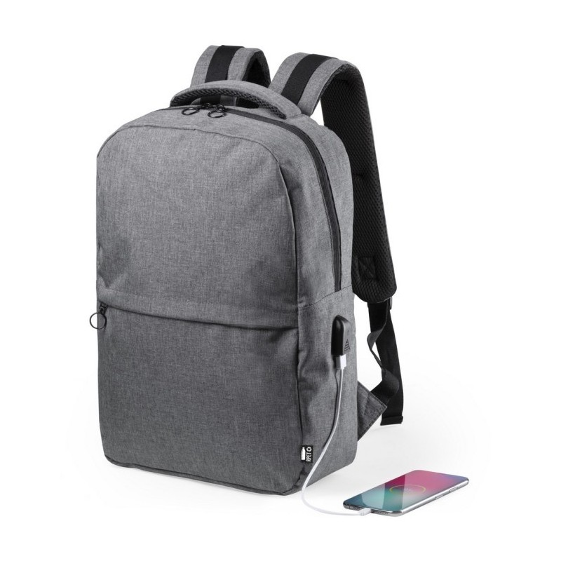 Laptop-Rucksack 15" aus RPET - Grau