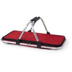 Einkaufskorb, faltbar, Kühltasche - Rot