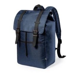RPET 15" Laptop- und 10" Tablet-Rucksack - Dunkelblau