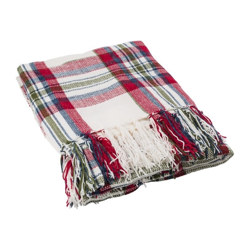 Decke, kariert - Rot