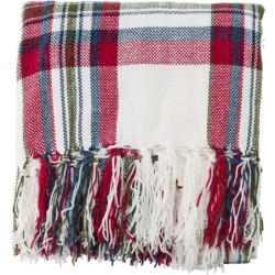 Decke, kariert - Rot