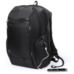 Laptop-Rucksack 15", wasserdicht - Schwarz