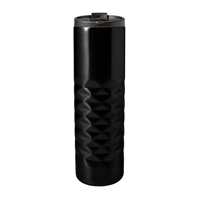 Geometrischer Reisebecher 460 ml - Schwarz