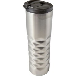 Geometrischer Reisebecher 460 ml - Silber