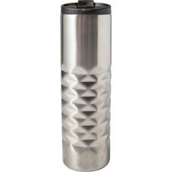 Geometrischer Reisebecher 460 ml - Silber