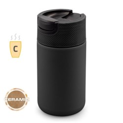 Thermobecher 400 ml Air Gifts mit Keramik | Nabila - Schwarz