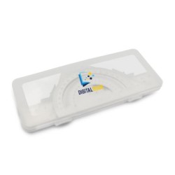 Schulset, Lineal, 2 Winkelmaße und Winkelmesser | Kaulana - Grau