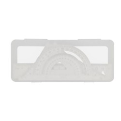 Schulset, Lineal, 2 Winkelmaße und Winkelmesser | Kaulana - Grau