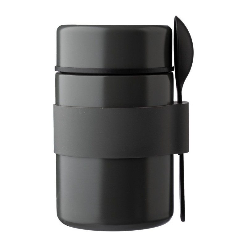 Lebensmittelbehälter 460 ml mit Löffel - Grau