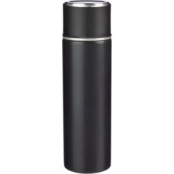 Thermosflasche 420 ml, drei Becher 150 ml - Schwarz