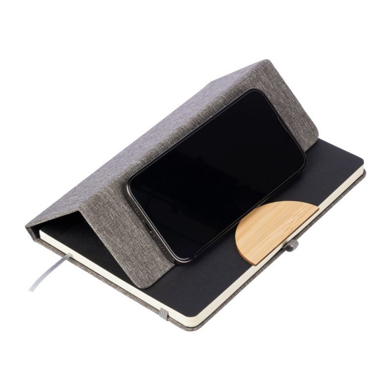 Notizbuch ca. A5 RPET - Schwarz