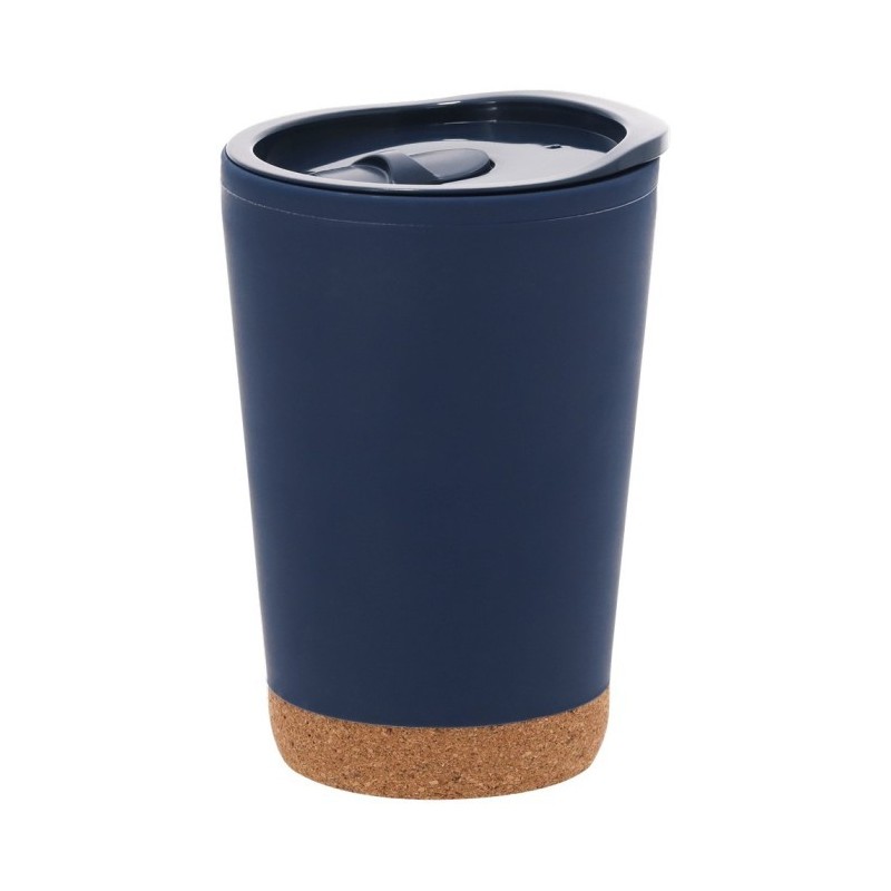 Thermobecher 260 ml mit Korkdetail - Dunkelblau