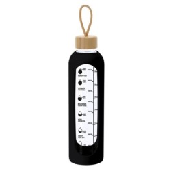 Glasflasche 1000 ml - Schwarz
