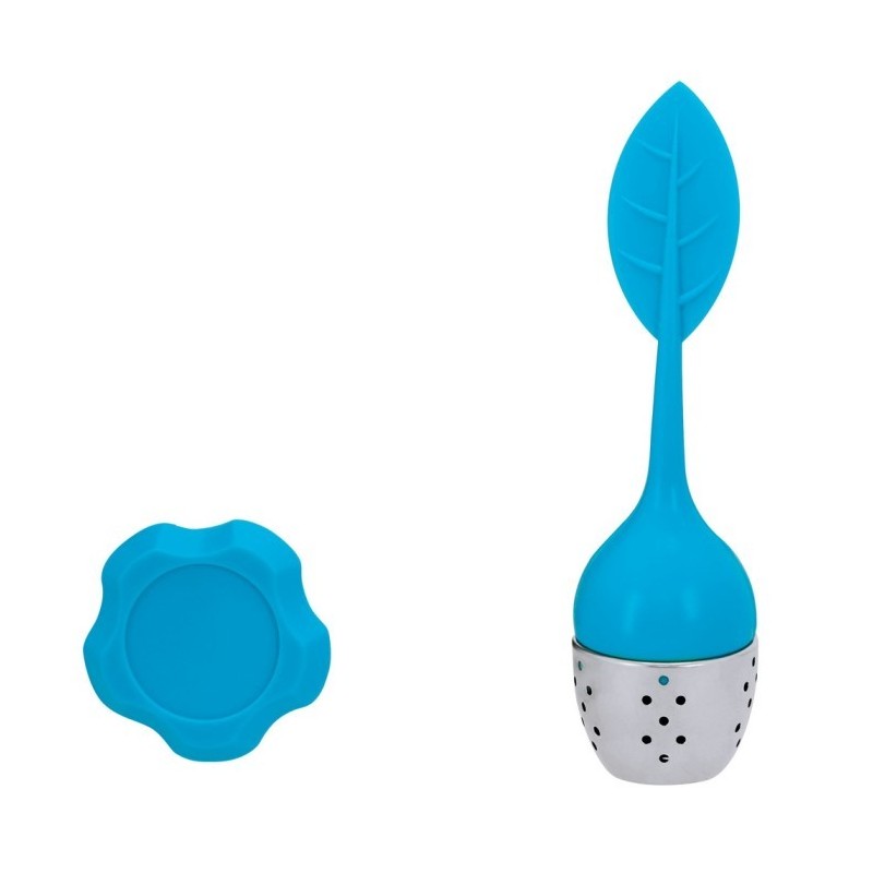 Teesieb „Blatt“ - Himmelblau