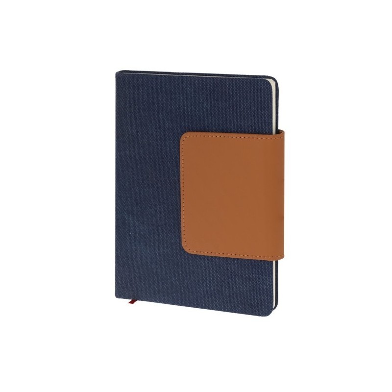 Notizbuch ca. A5, recyceltes PU - Dunkelblau