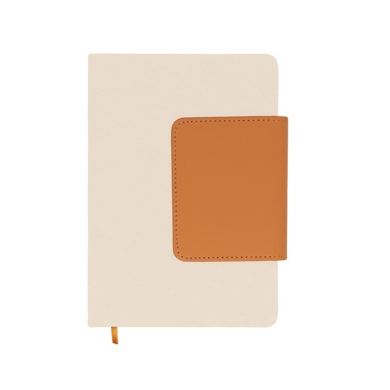 Notizbuch ca. A5, recyceltes PU - Beige