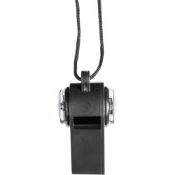 Pfeife mit Kompass und Thermometer - Schwarz