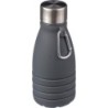 Faltbare Sportflasche 550 ml mit Karabiner - Schwarz