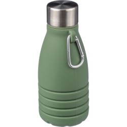 Faltbare Sportflasche 550 ml mit Karabiner - Grün