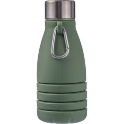 Faltbare Sportflasche 550 ml mit Karabiner - Grün
