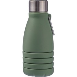 Faltbare Sportflasche 550 ml mit Karabiner - Grün