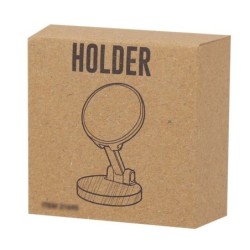 Magnetischer Handyhalter aus Bambus - Weiß