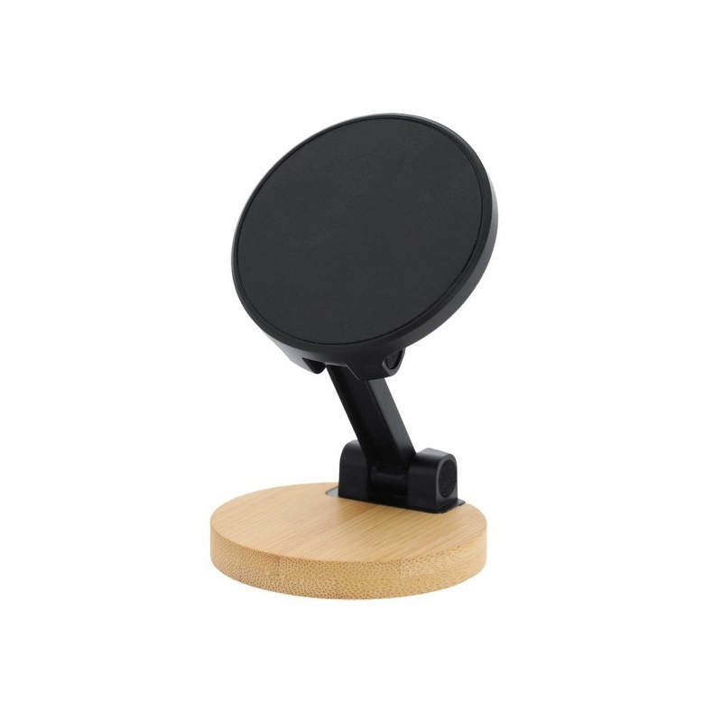 Magnetischer Handyhalter aus Bambus - Schwarz