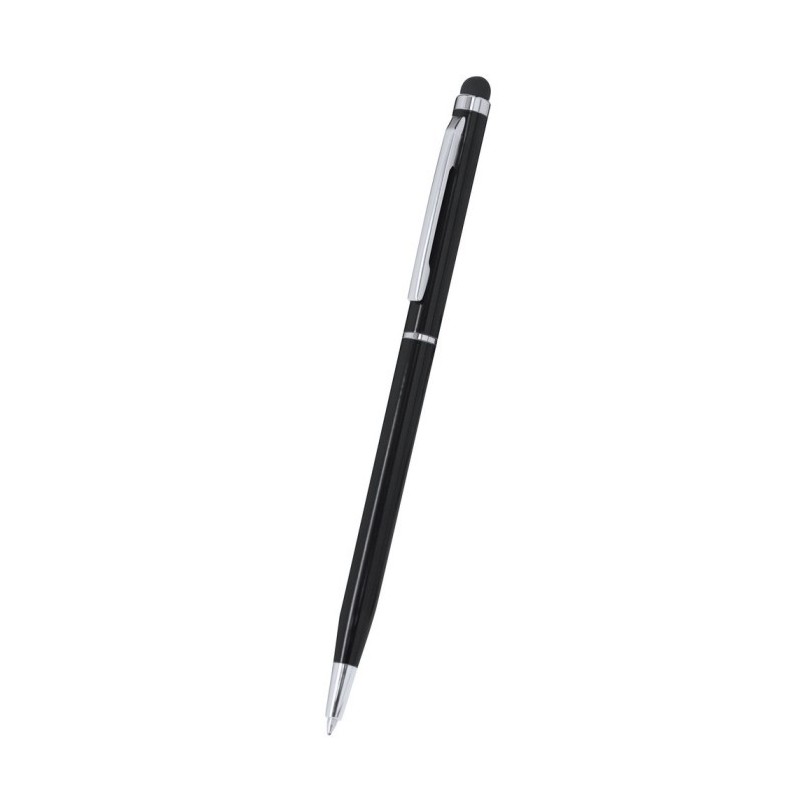 Kugelschreiber aus recyceltem Aluminium, Touch-Pen - Schwarz