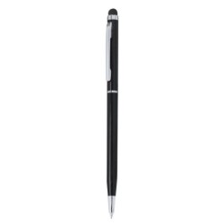 Kugelschreiber aus recyceltem Aluminium, Touch-Pen - Schwarz