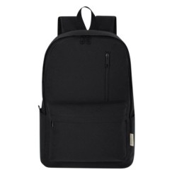 Laptop-Rucksack aus recycelter Baumwolle 15“ - Schwarz
