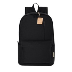 Laptop-Rucksack aus recycelter Baumwolle 15“ - Schwarz